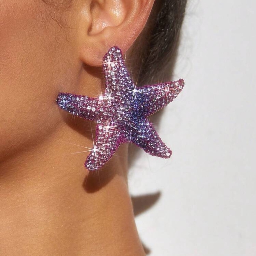 Sparkling Starfish Earrings